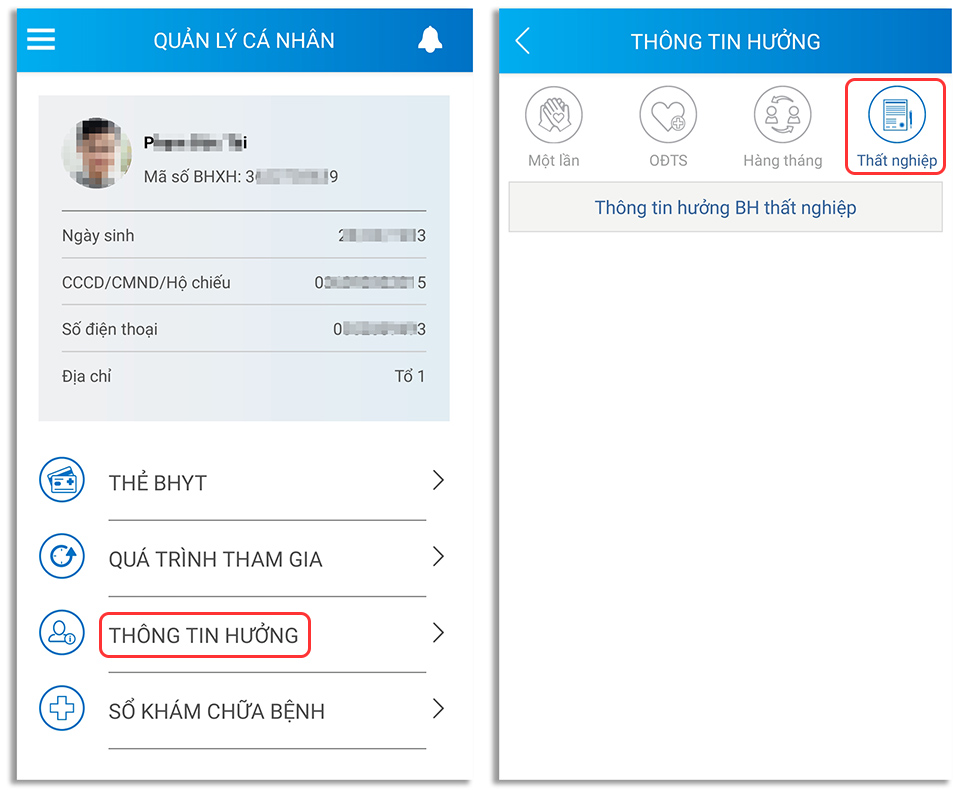 Tra cứu thông tin hưởng BHTN trên app VssID